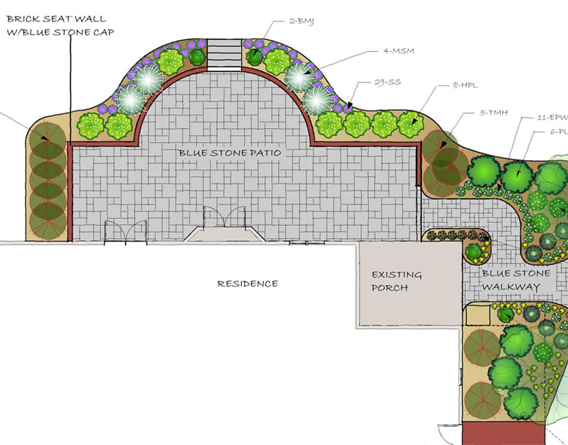 Patio plan landscape plan